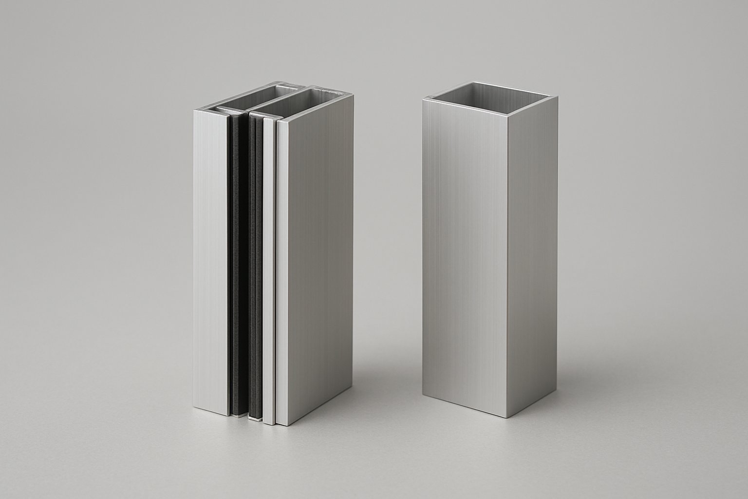 thermal break and non thermal aluminum frame samples