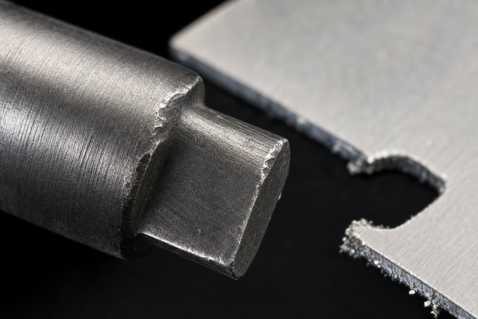 progressive punch wear and burr buildup on bypass notch edges gradually reduce clearance and can cause intermittent interference during production