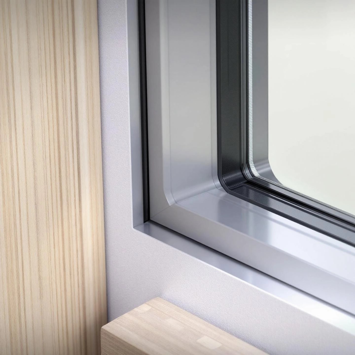 modern window with a built in trickle vent allowing continuous fresh airflow