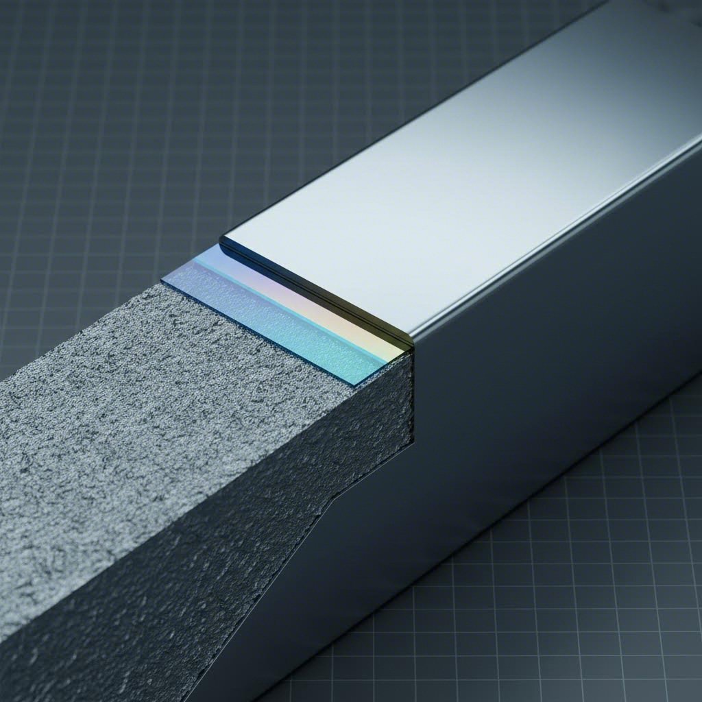 polished tool steel substrate prepared for thin film coating application