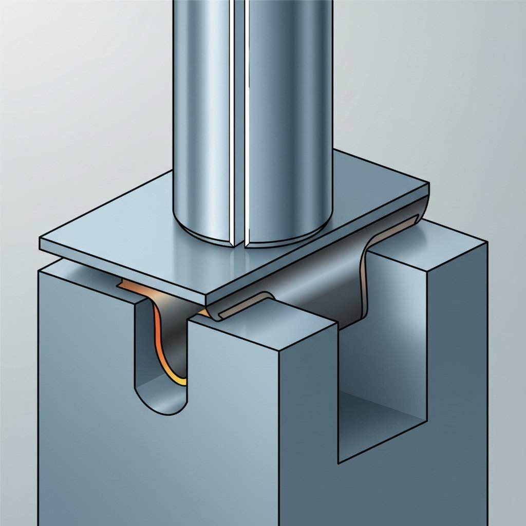 cross section view of punch to die clearance affecting material separation