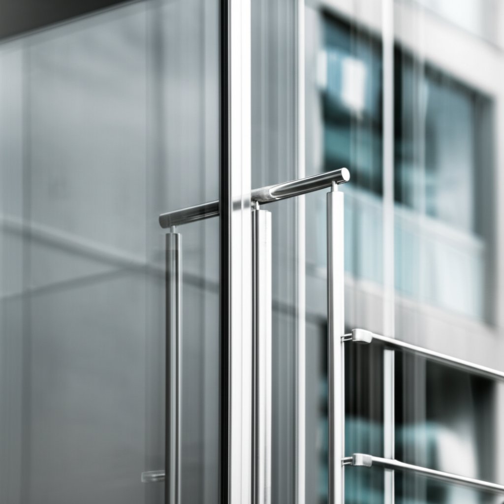 6063 aluminum extrusions used in architectural window frames and railings showcasing their premium surface finish