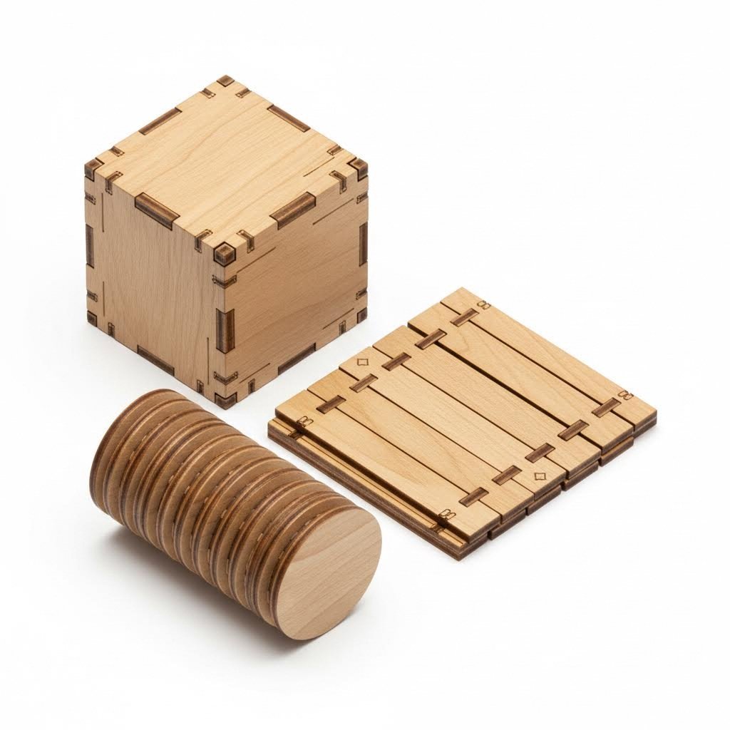 proper joint design transforms flat laser cut sheets into strong three dimensional assemblies without additional fasteners