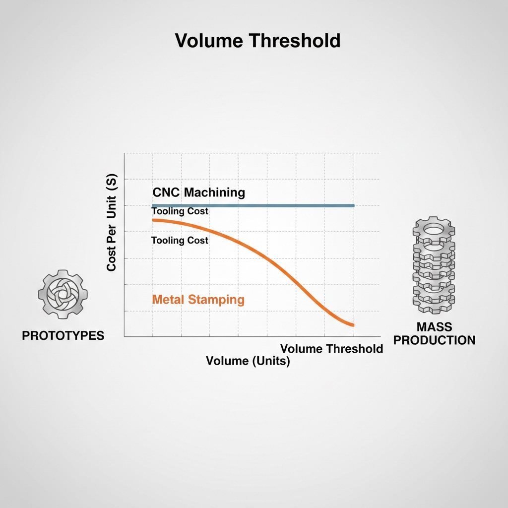 Cost volume analysis comparing stamping versus machining for transmission parts