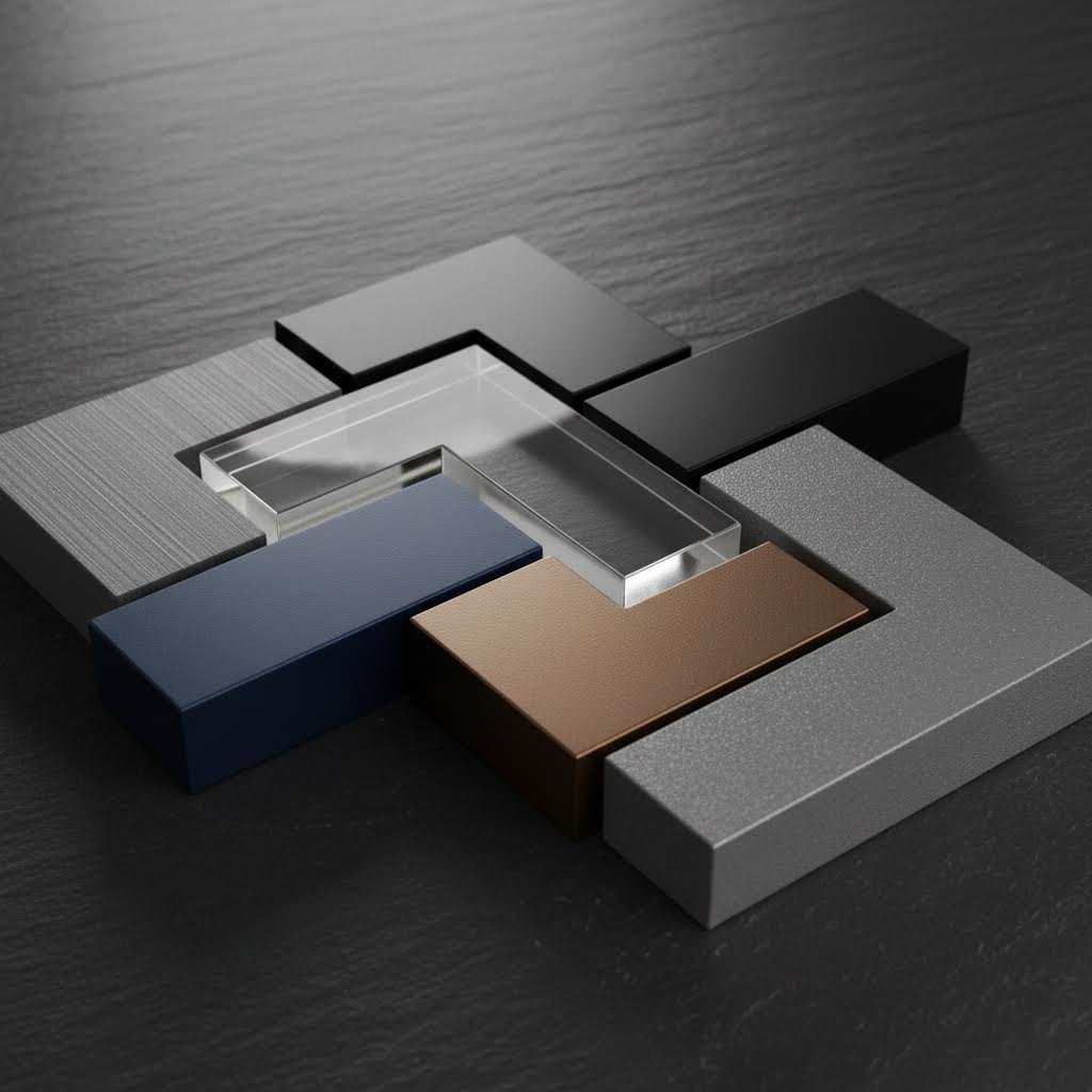 various surface finish options for aluminum angle extrusions