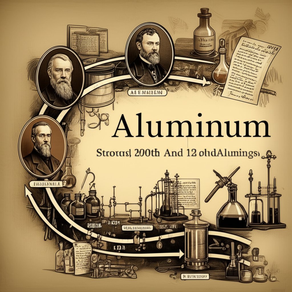 timeline of the naming evolution from 'alumium' to 'aluminum' and 'aluminium'