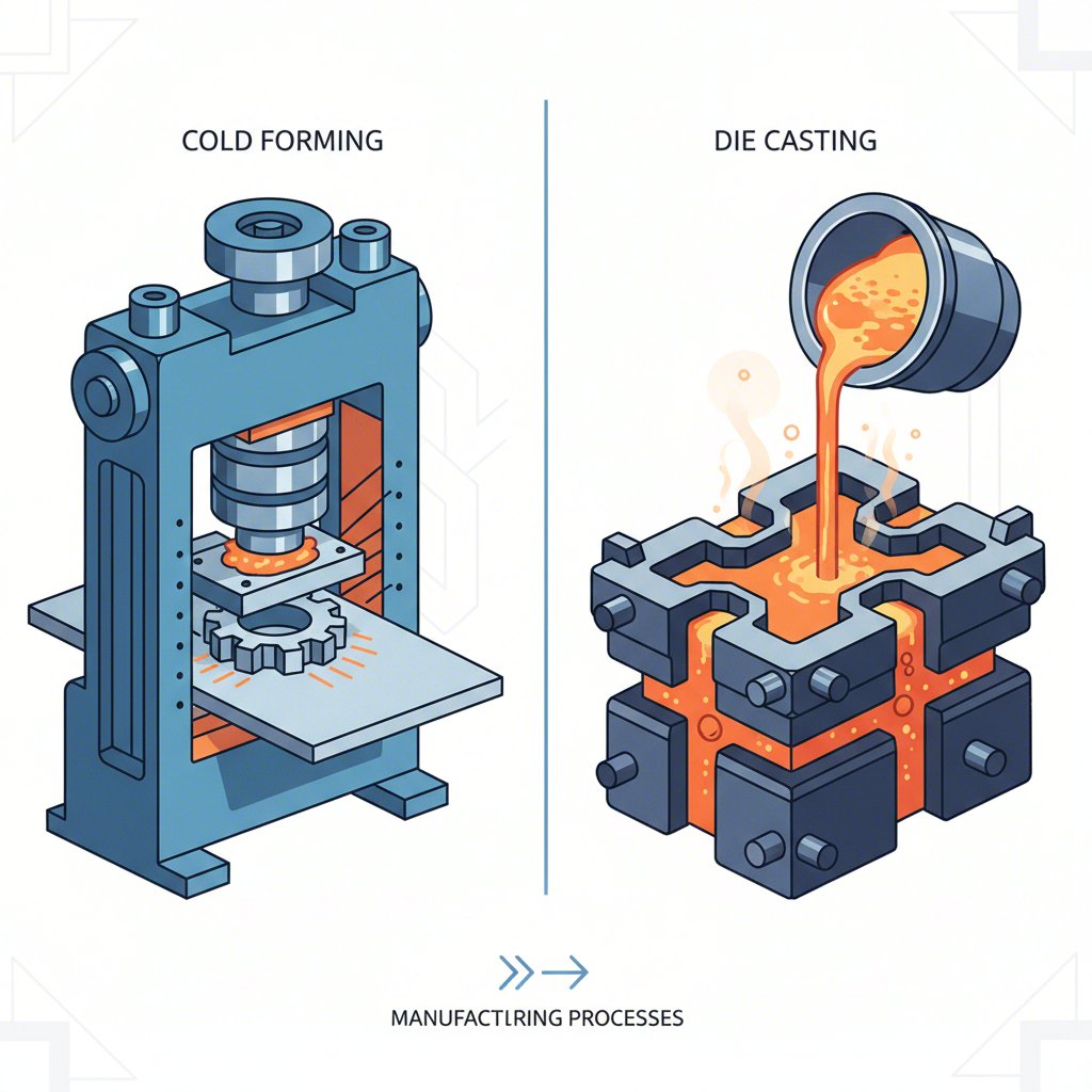 comparison of metal stamping and die casting processes in automotive manufacturing