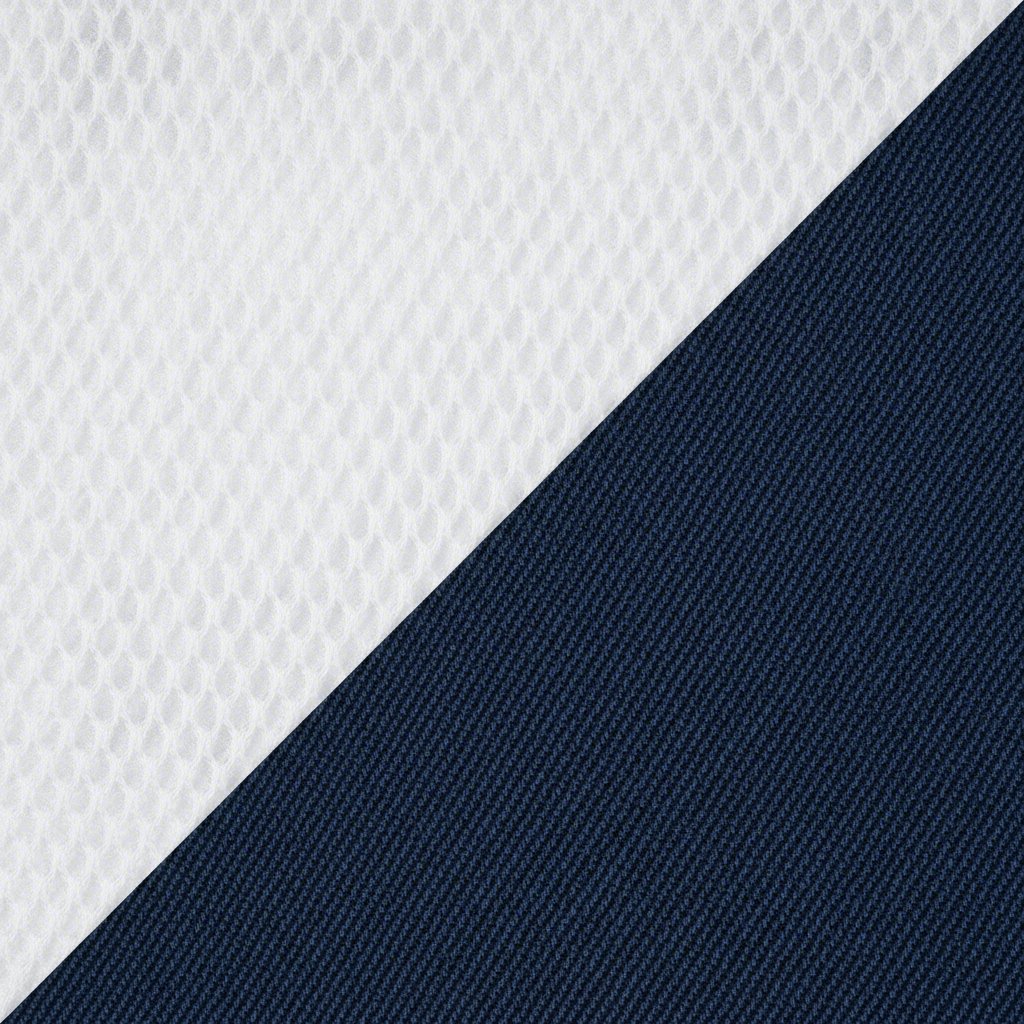 a visual comparison of breathable mesh fabric and durable solid textile for drawstring bags