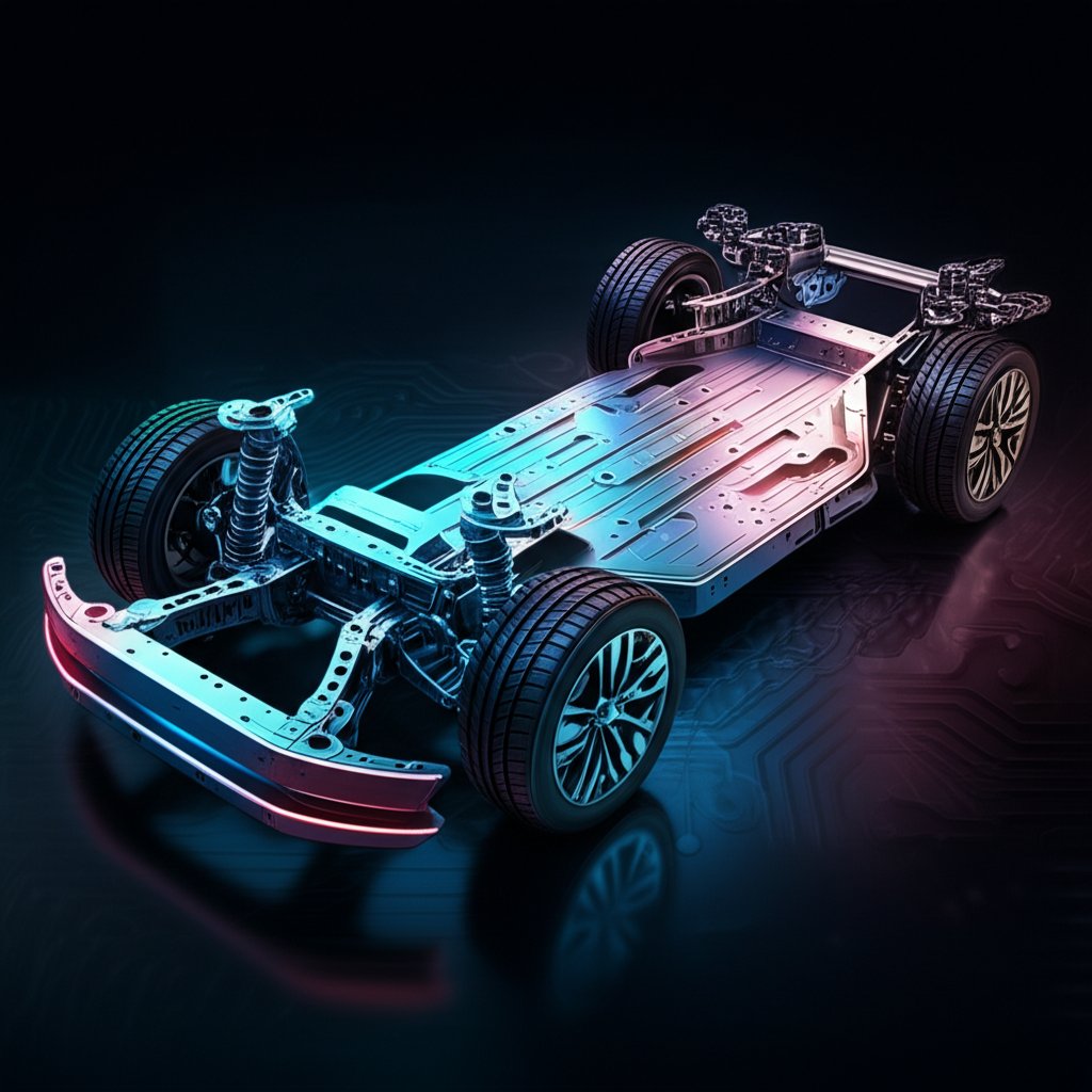 illustration of different aluminum alloys used in a cars structural components