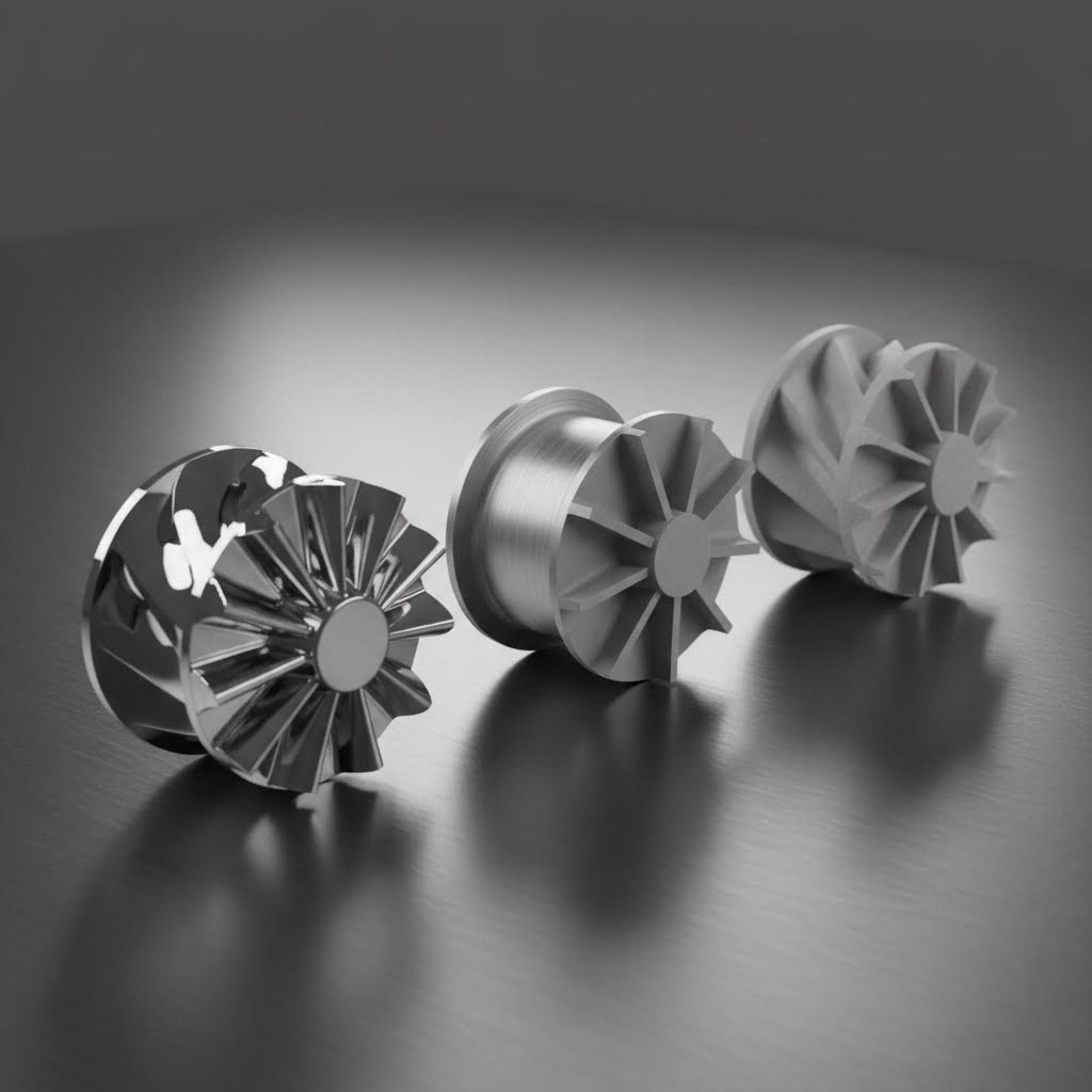 different compressor wheel manufacturing methods produce distinct performance characteristics for various turbo applications