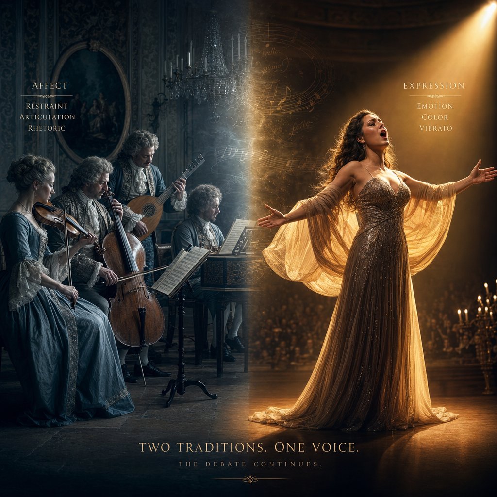 the debate over vibrato spans centuries from baroque restraint to the continuous shimmer of modern operatic performance