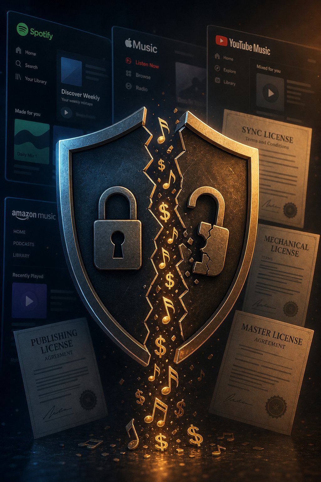 without copyright protection revenue streams from sync licensing streaming royalties and content id enforcement become vulnerable