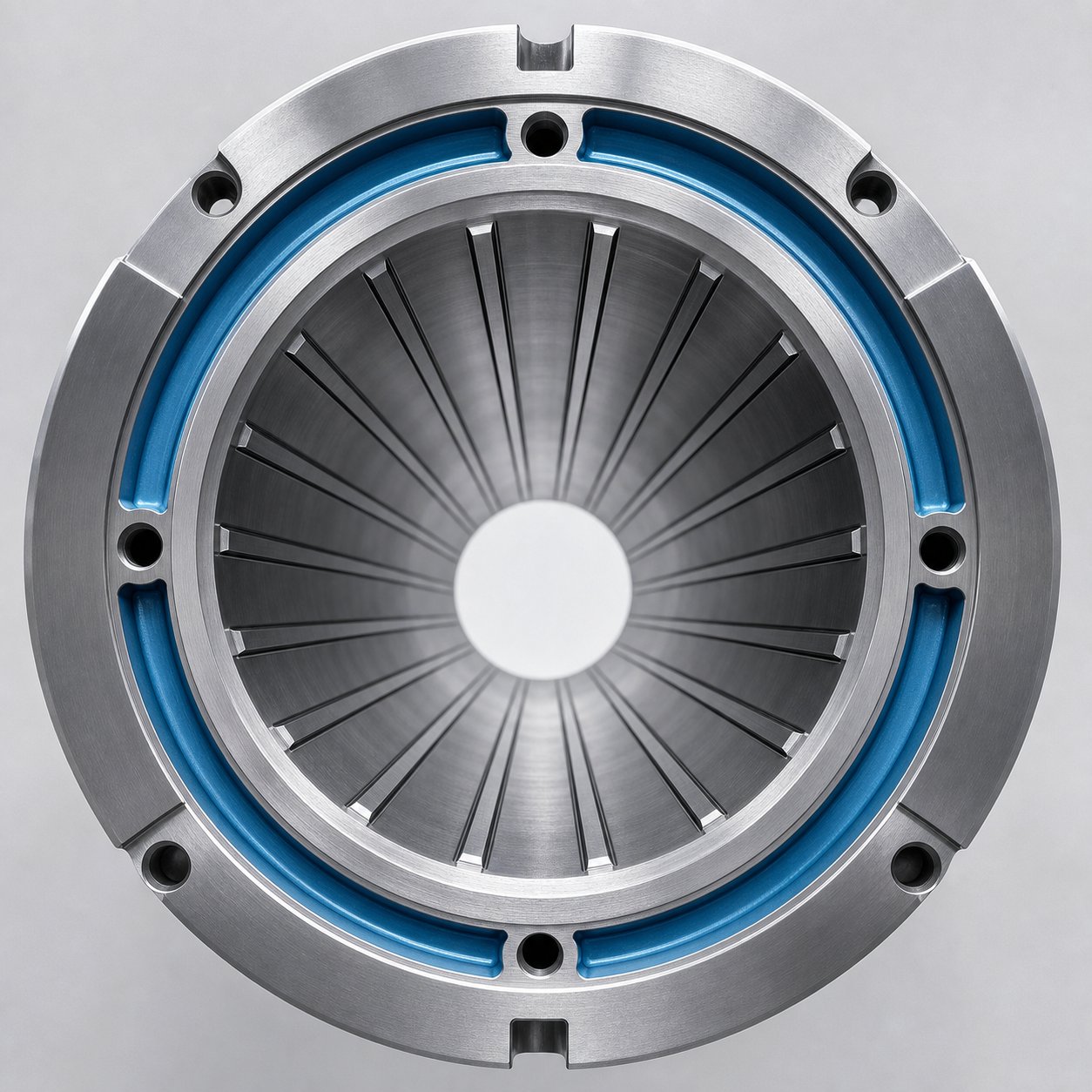 grooved feed barrel section with machined longitudinal grooves and water cooling jacket for solids conveying efficiency