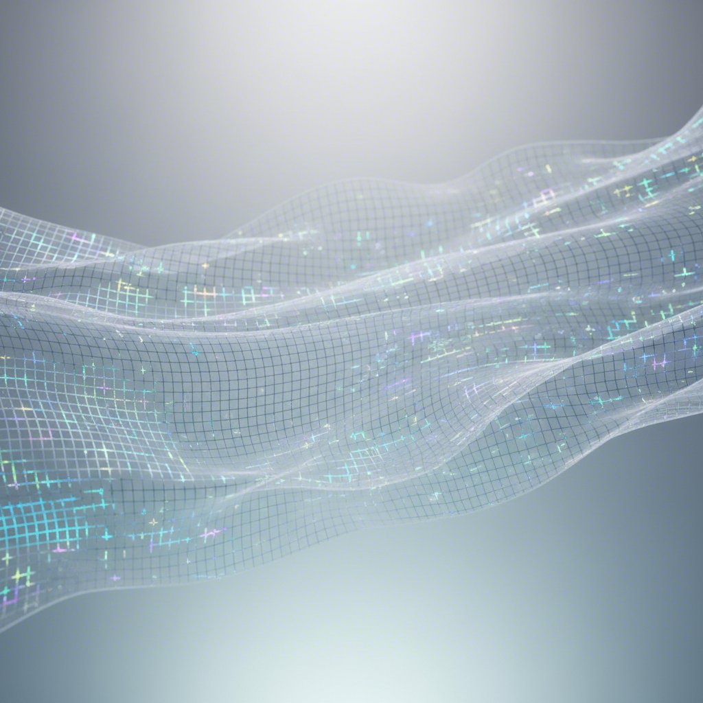 conceptual art of the interwoven grid that gives ripstop nylon its strength