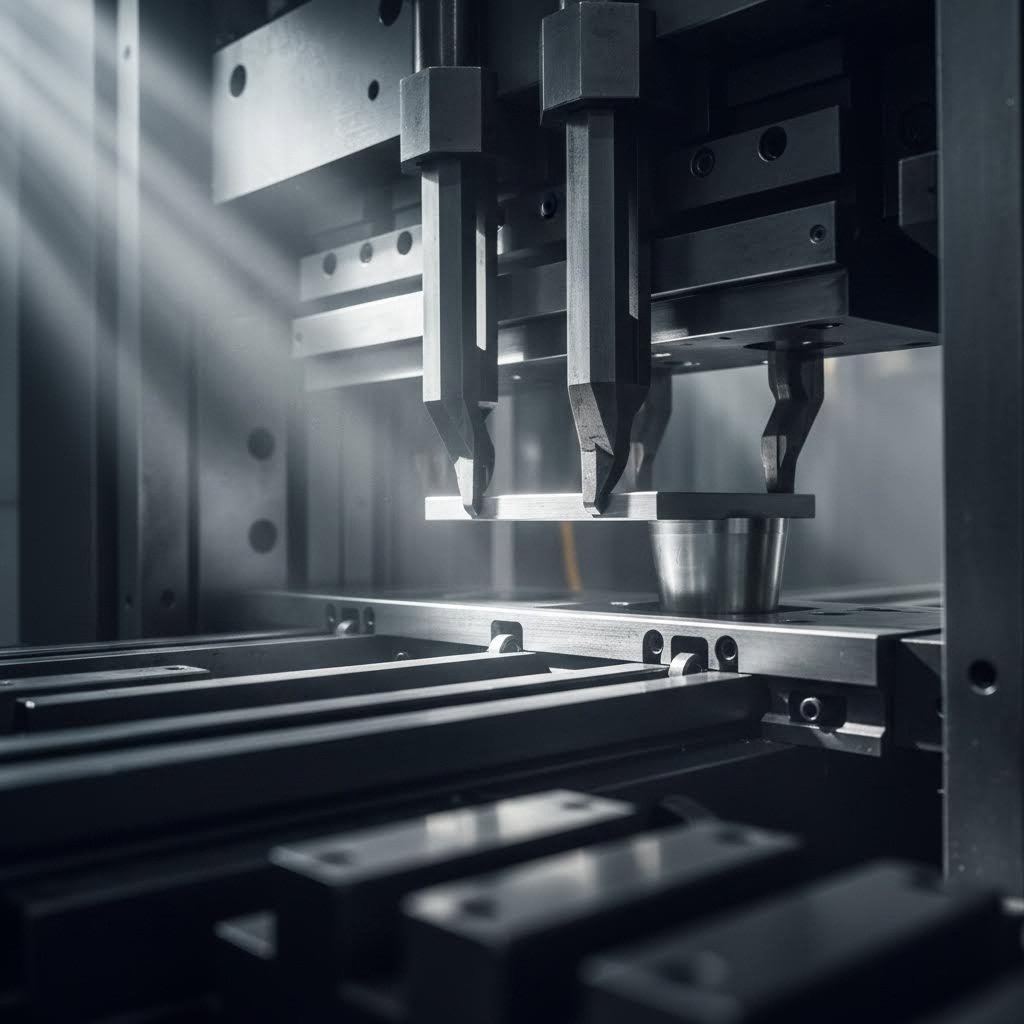 transfer die mechanism moving blanks between forming stations