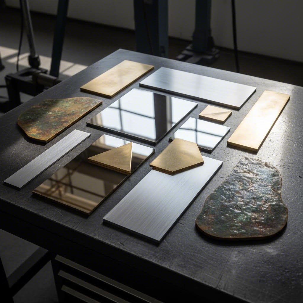 various metals commonly used in laser cutting including steel aluminum brass and bronze