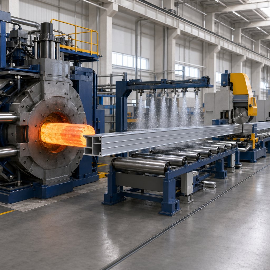 billet to profile workflow in aluminum extrusion processing