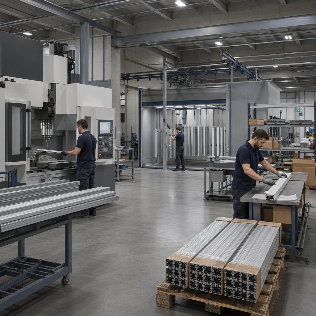 in house machining and finishing for aluminum profiles