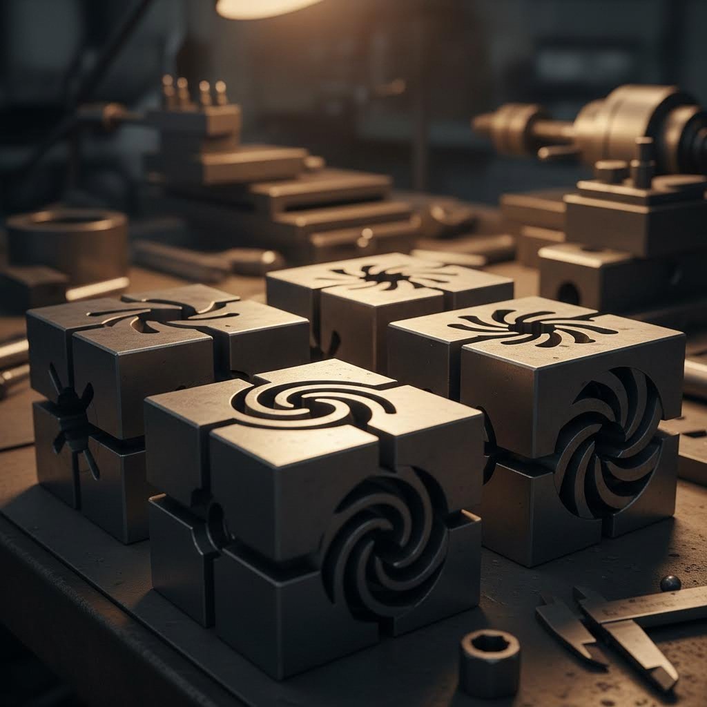 precision steel dies used to create aluminum extrusion profiles of varying complexity