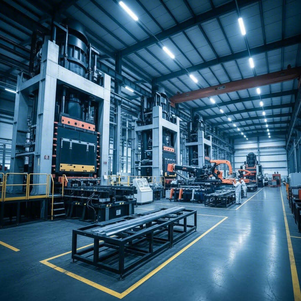 professional aluminum extrusion manufacturing facility with advanced production equipment