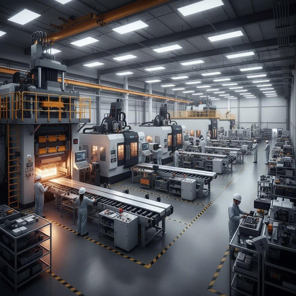 integrated aluminum extrusion facility with end to end manufacturing capabilities