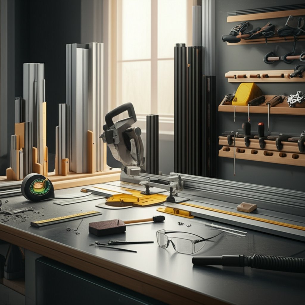 essential tools and workspace setup for cutting aluminum safely and cleanly