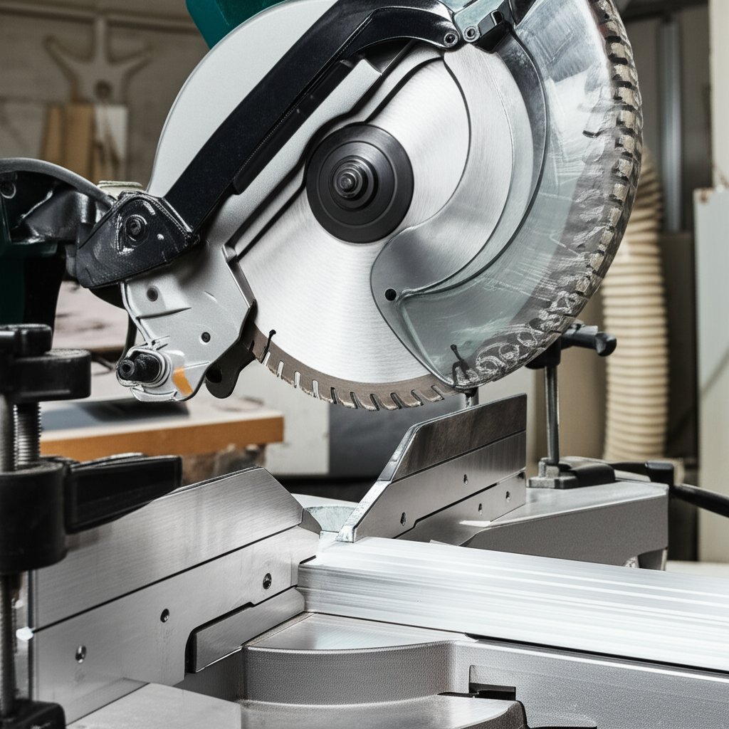using a miter saw and the right blade for precise aluminum cuts