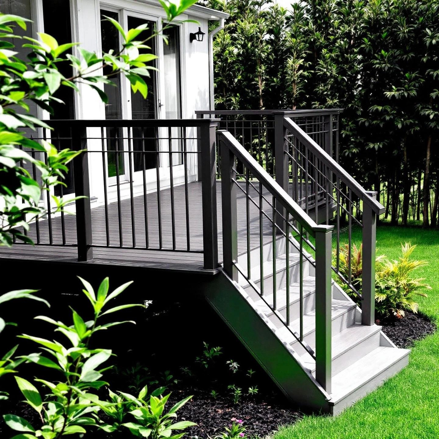 modern aluminium decking creates a stylish durable outdoor living space