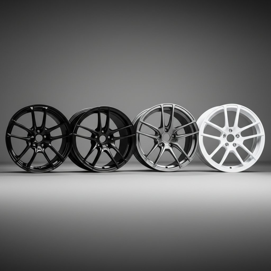 a variety of powder coated rim finishes and colors