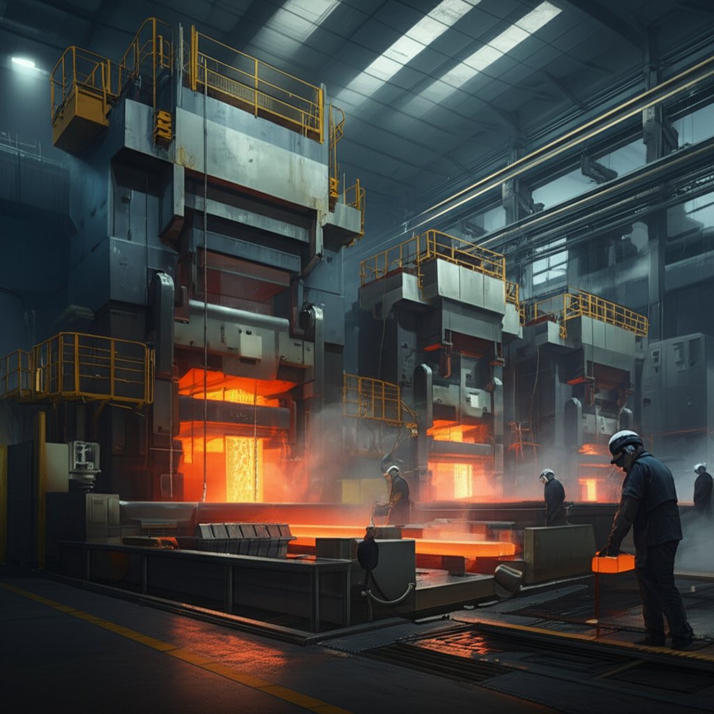 aluminum extrusion factory workflow and machinery