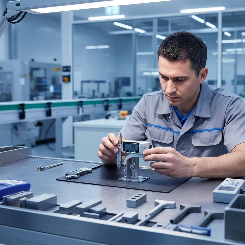 quality control inspection ensures stamped parts meet dimensional specifications