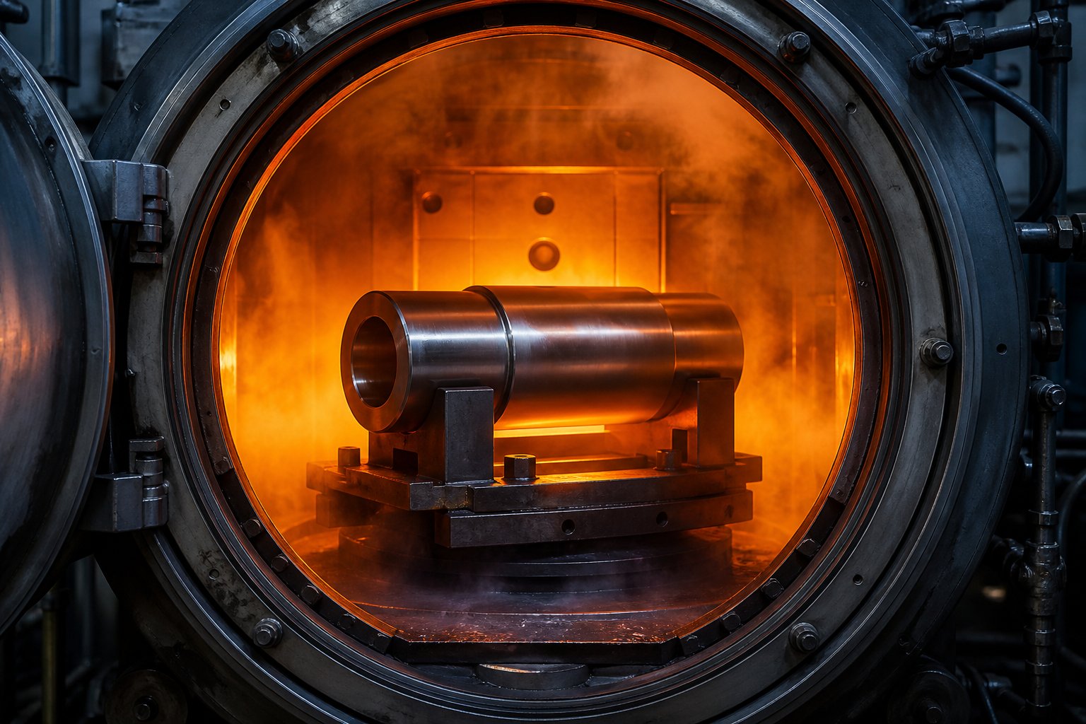 gas nitriding furnace environment where 38crmoala steel develops its ultra hard surface layer through nitrogen diffusion