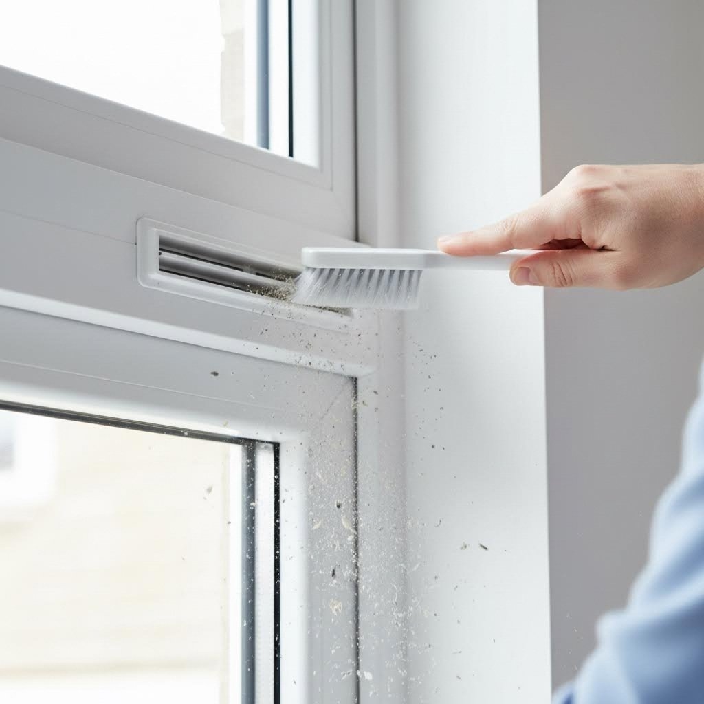 regular cleaning every six months keeps trickle vents functioning at full capacity