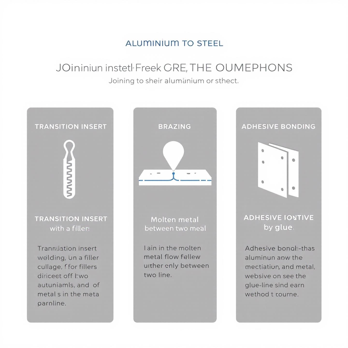 infographic comparing aluminum to steel joining methods