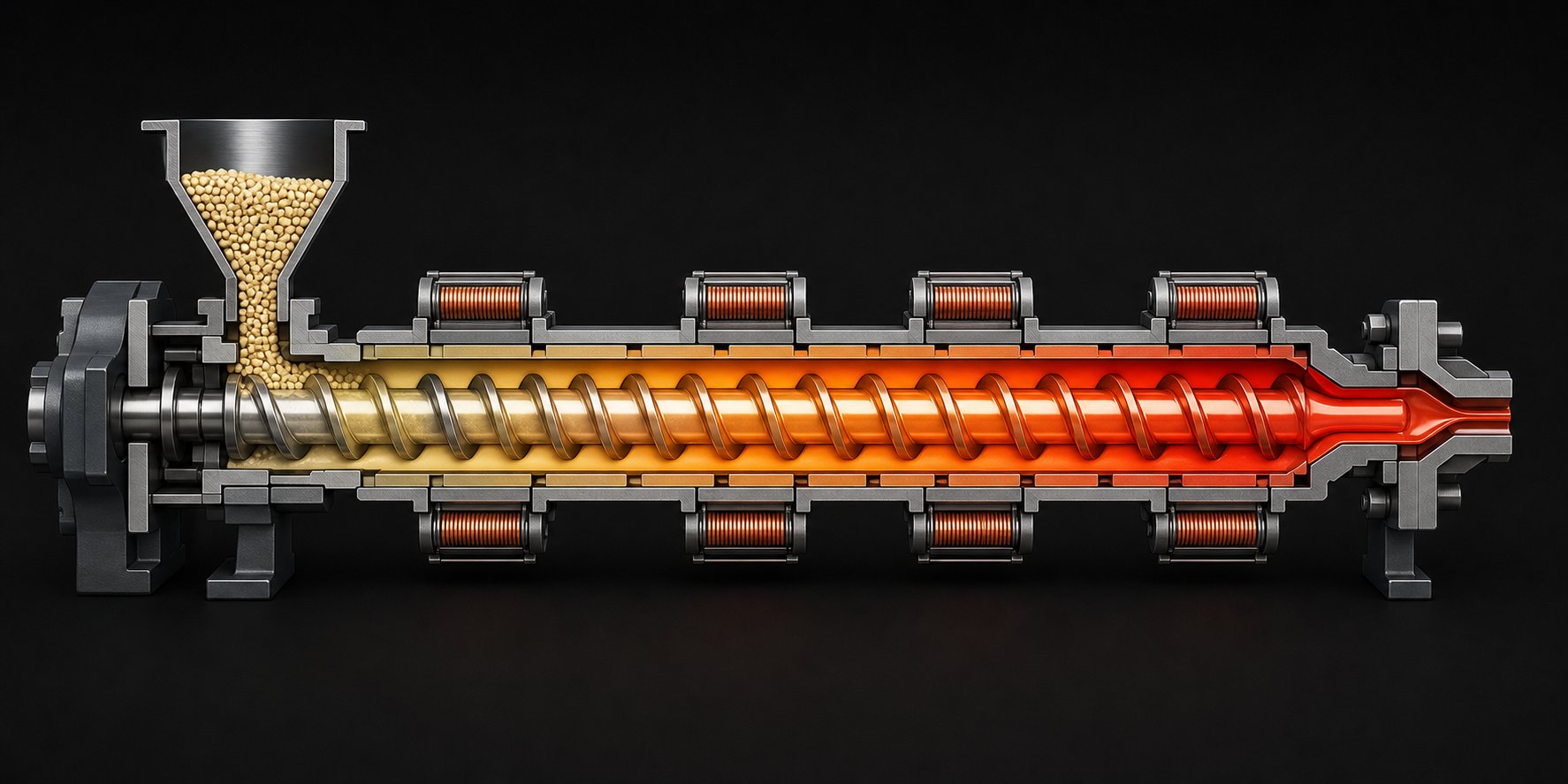 multi zone barrel heating and cooling system for precise pvc extrusion temperature control