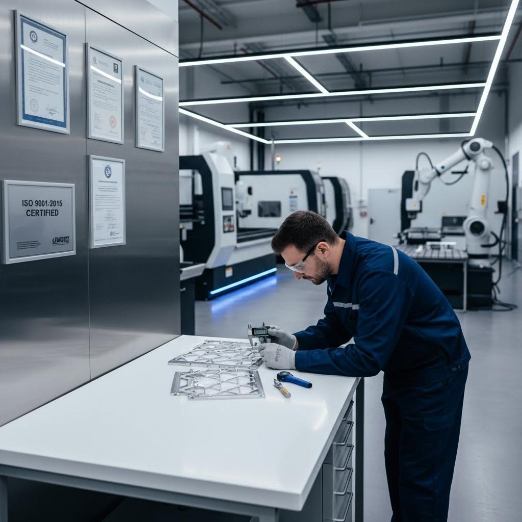 quality inspection process at a certified laser cutting facility