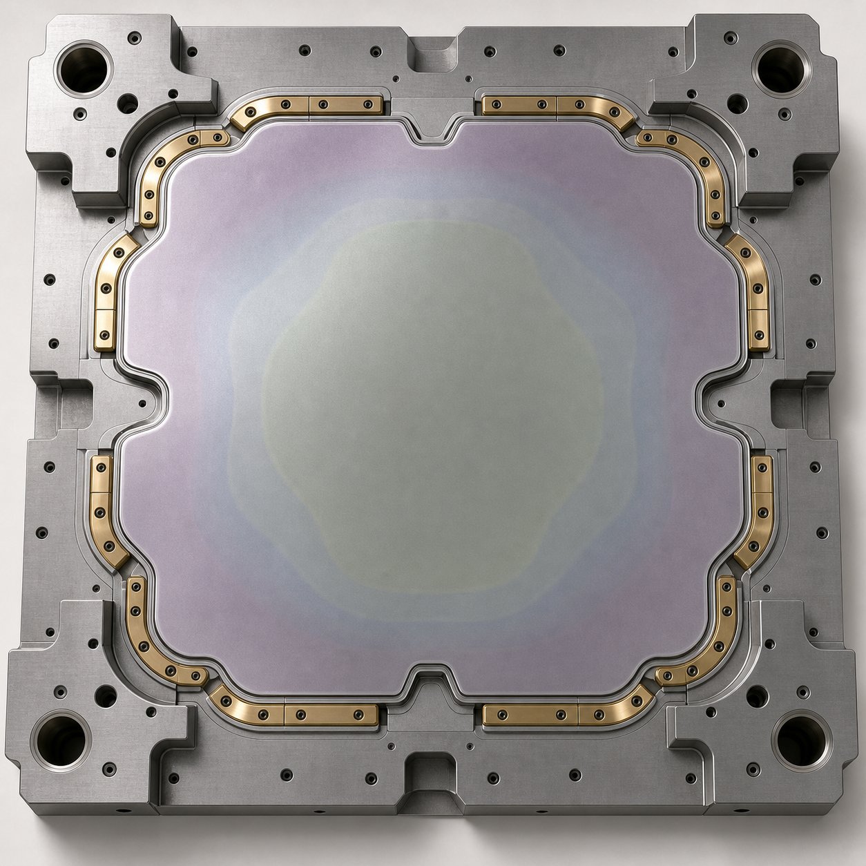 draw bead placement bypass notches and differential lubrication zones controlling material flow across a large die face
