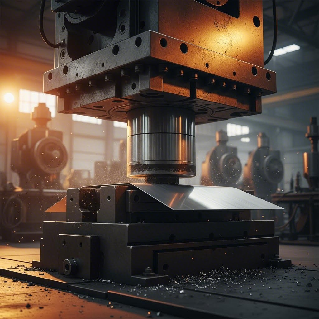 sheet metal press die system transforming flat metal into precision components