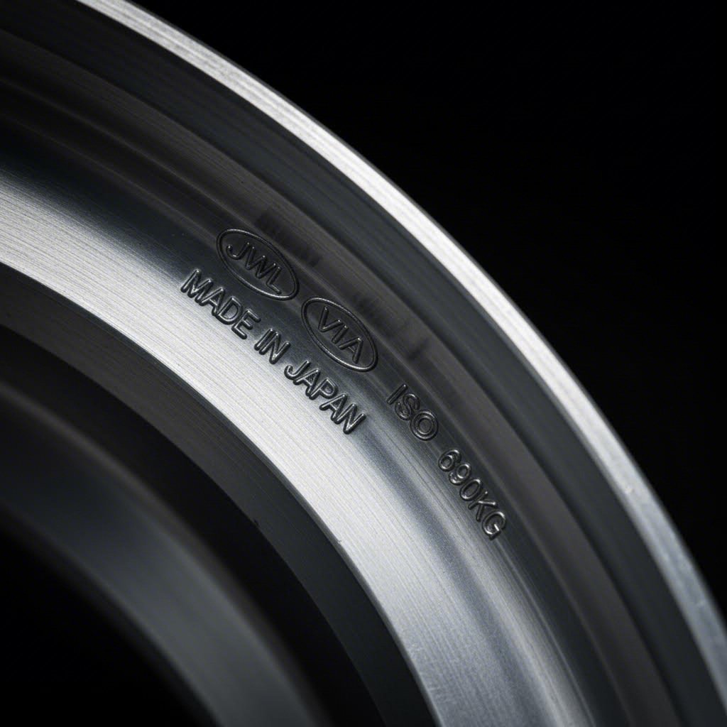 authentic certification markings on forged wheels feature precise cnc etched engravings with clean edges