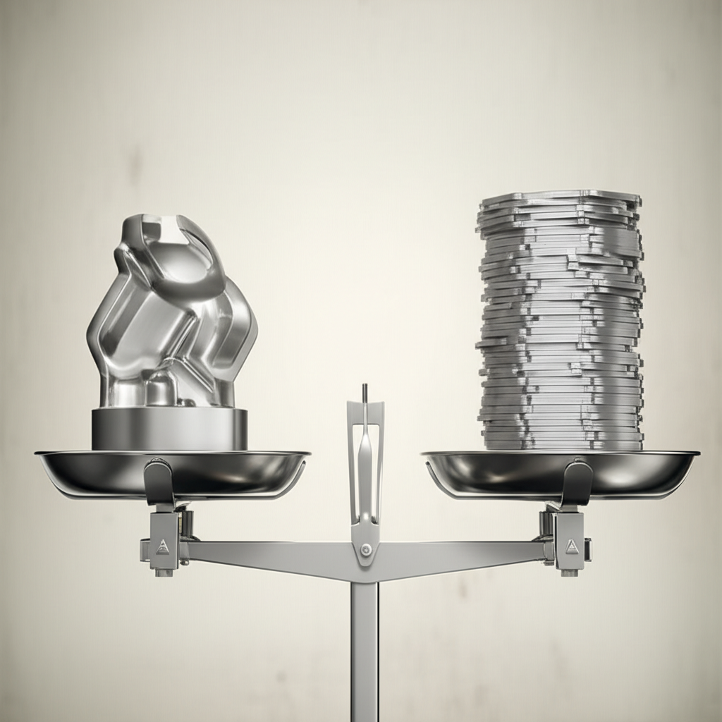 visual metaphor showing cnc machinings balance of prototyping and production