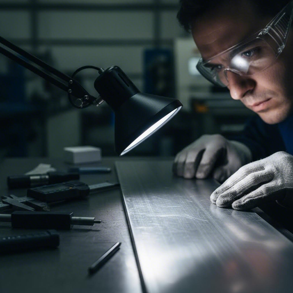 quality inspection of mill finish aluminum extrusion surface