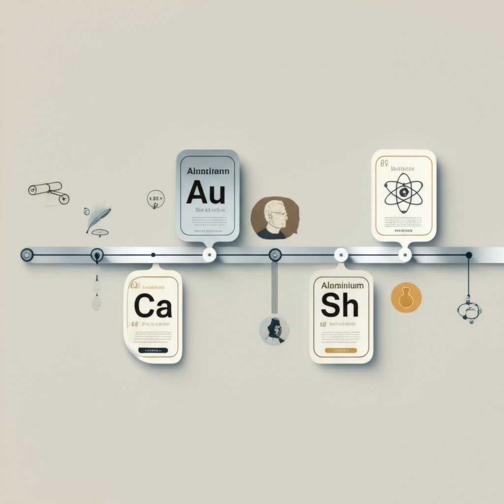 timeline of the naming history for aluminum and aluminium