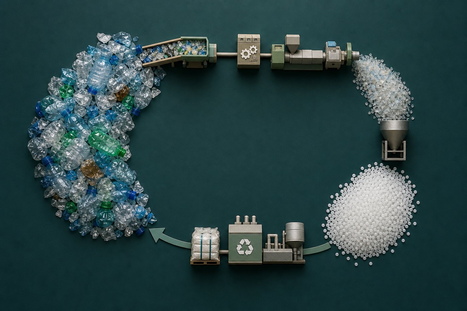 plastic granulation enables circular material flows by converting post consumer waste back into manufacturing ready pellets