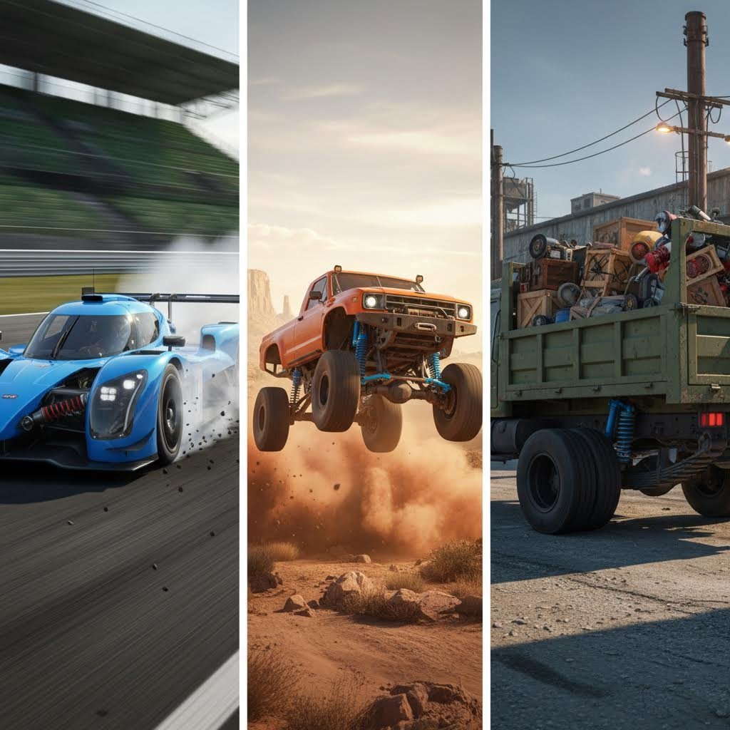 different racing off road and commercial applications demand specialized suspension component designs