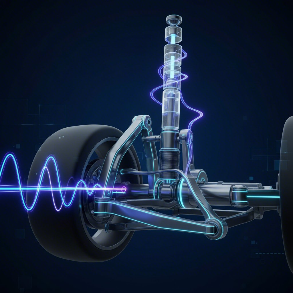 conceptual art showing how control arm failure can cause steering vibration