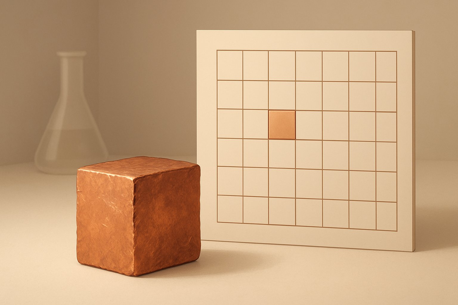 copper as a metallic element on the periodic table