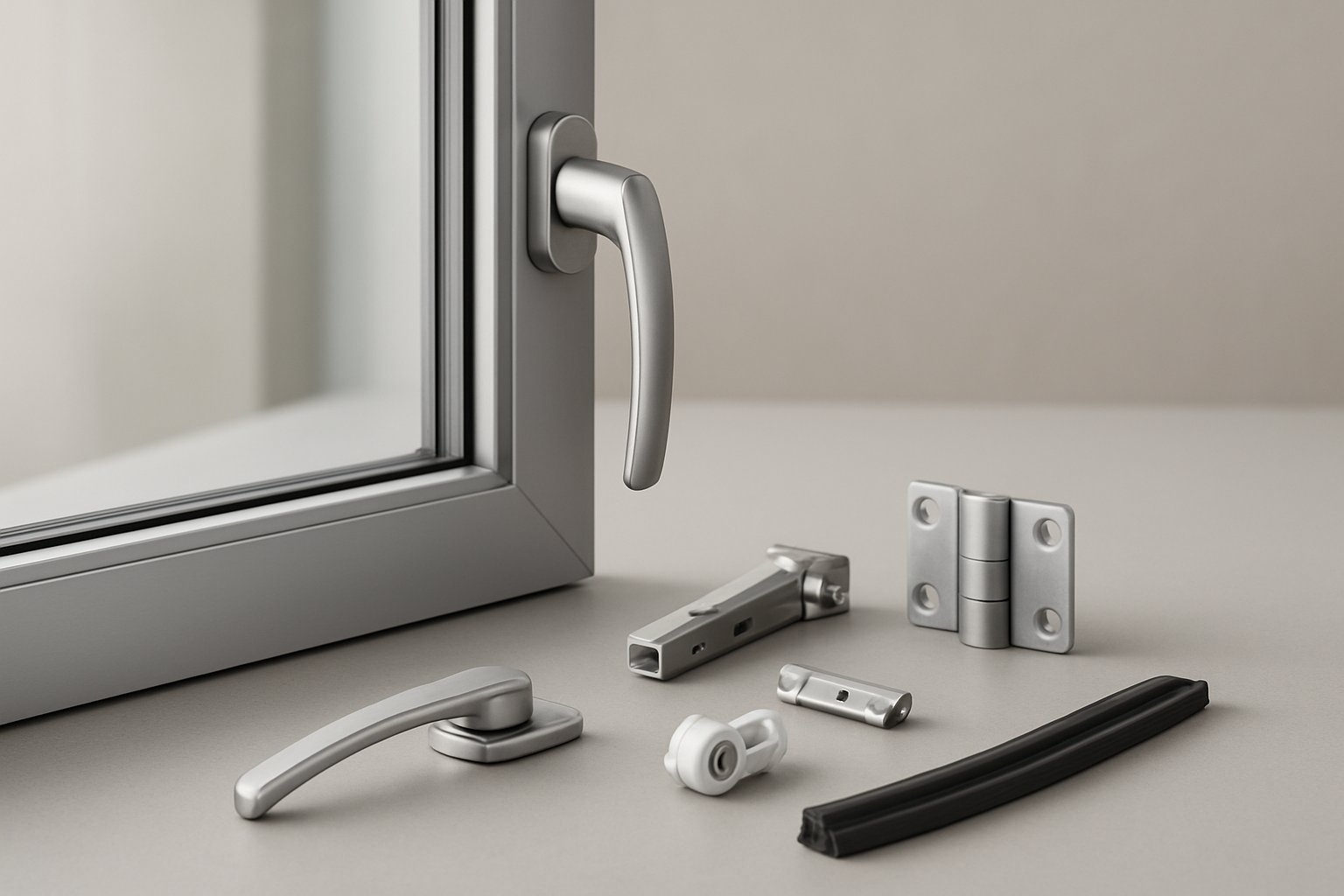 aluminium window hardware includes the parts that control movement locking and sealing
