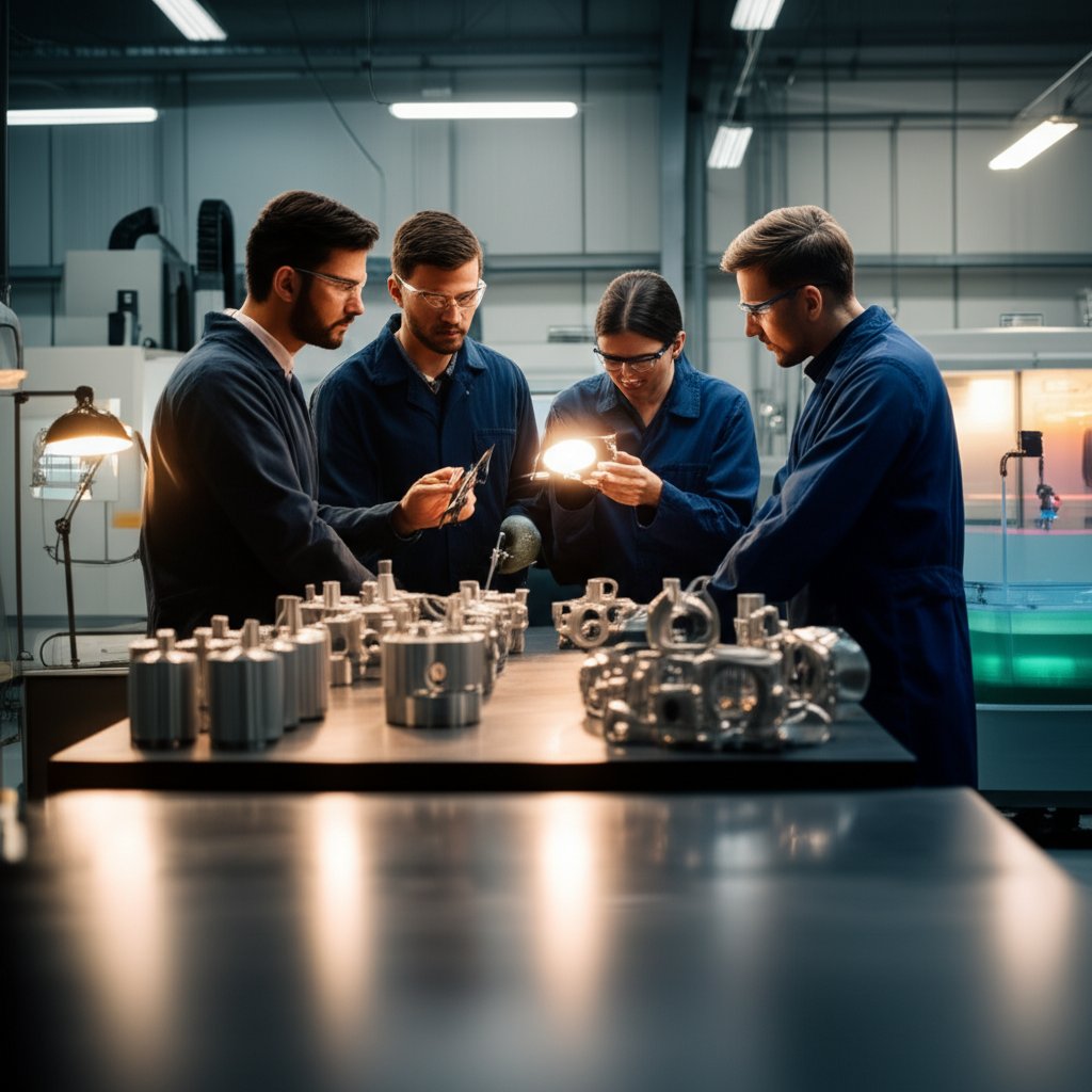 coordinated teamwork ensures quality anodized titanium from machining to finishing