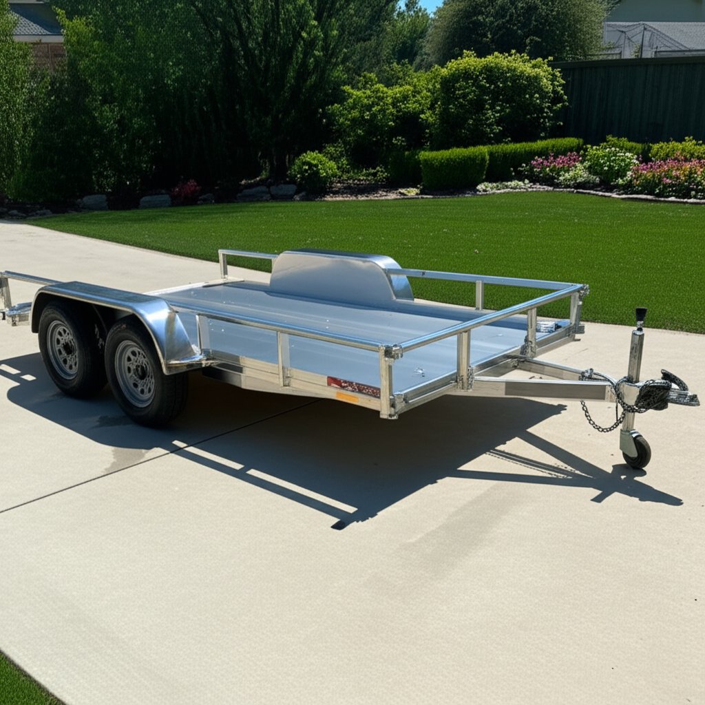 modern aluminum utility trailer ready for versatile hauling tasks
