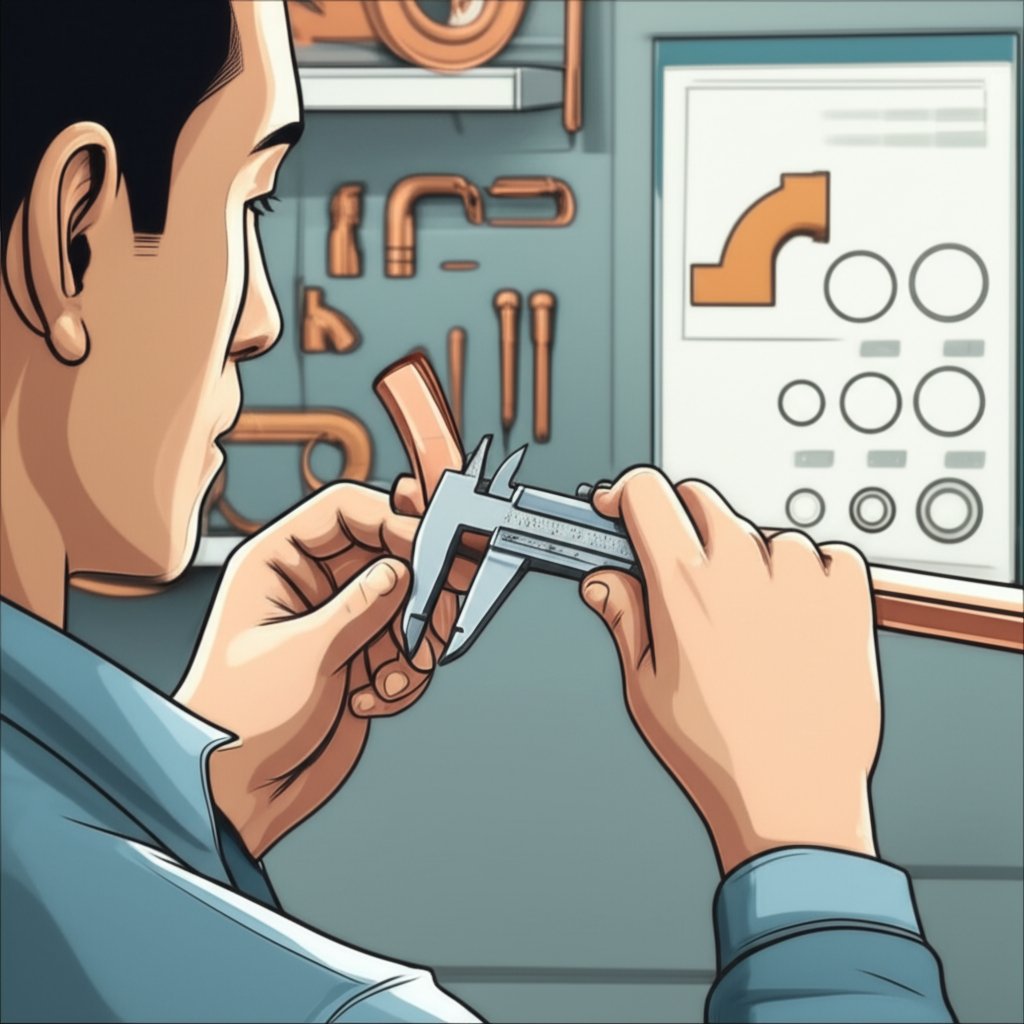 measuring copper pipe outside diameter for accurate sizing